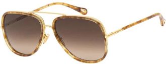 Chlo&eacute; Zonnebrillen - Dames - Zonnebrillen - Geel - 60 MM - Accessoires