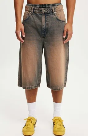 Cotton On Mens Super Baggy Jort in Trippin Blue at Nordstrom, Size 34