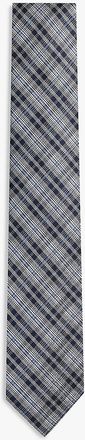 Tommy Hilfiger Mens Plaid Silk-Blend Tie - Navy