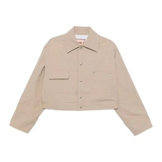 Plan C Button-fastening Jacket - female - PLAN C - Light Jackets - Brown - XS - Jackets