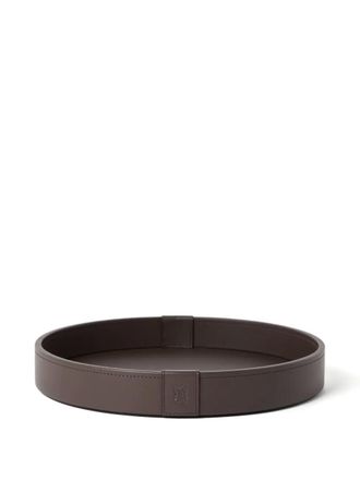 Brunello Cucinelli leather round tray - unisex - Leather - One Size - Brown
