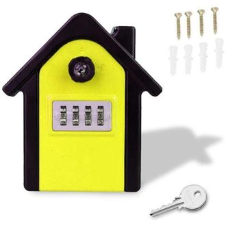 OEM Caja De Seguridad Para Llaves, Caja De Llaves De Pared Con C&oacute;digo Digital Y Llaves De Emergencia, Caja Fuerte Grande Xl (amarilla) -crezuo