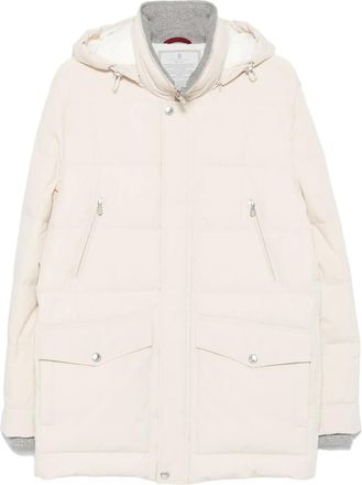 Brunello Cucinelli Piumino con cappuccio - Toni neutri