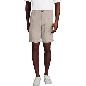 Lands End 7 Classic Fit Linen Cotton E-Waist Short in Pale Desert Tan at Nordstrom, Size Xx-Large X 7