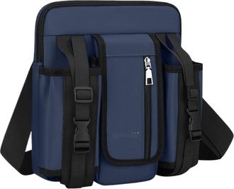 Generic Compatible For Men Shoulder Bags Oxford Crossbody Bag For Messenger Stylish With Bottle Pocket Sac(Blue)