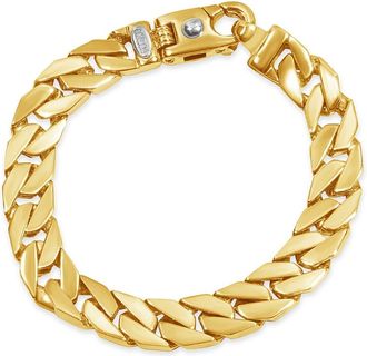 Pompeii3 Mens Wide Curb Link 14k Gold (50 gram) or Platinum (90 gram) 10mm Bracelet 8.5