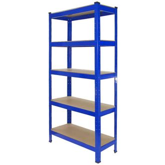 MonsterShop Monster Racking T-Rax Heavy Duty Shelving Units, Blue, 75cm W, 30cm D in Blue