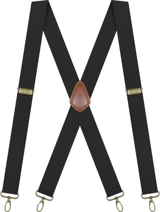 Generic Braces for Men Wide Heavy Duty Mens Braces 1.4 Inch X Back Elastic Adjustable Suspenders with 4 Sturdy Clips, unisex, for, Work Pants, Jumpsuits