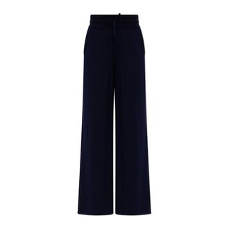 Kenzo Wide Trousers, female, Blue, Size: XS Signature Straight Pants