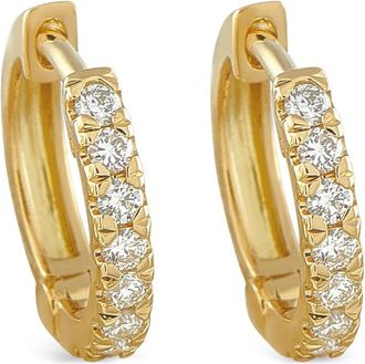 Luxury Bazaar Orecchini a cerchio in oro giallo 18 carati e diamanti