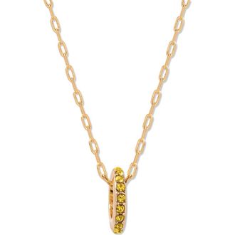 Brook & York Gabby Birthstone Necklace in Gold/Nov at Nordstrom
