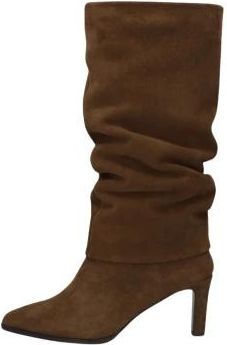 Stefano Lauran Heeled Boots - Dames - Laarzen met Hak - Bruin - 40 EU - Su&egrave;de - Schoenen