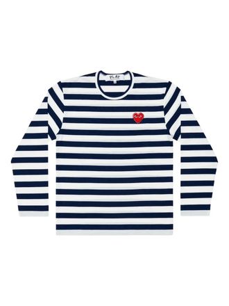 Comme Des Gar&ccedil;ons striped T-shirt - Black