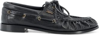 Saint Laurent Le Loafer Bateau - Heren - Bootschoenen - Zwart - 41 EU - Leer - Schoenen