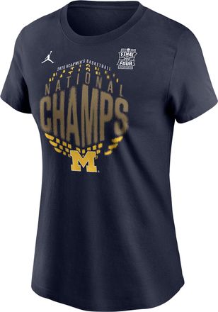 Nike Jordan Womens Michigan (Mens) Jordan College T-Shirt in Blue | W11942P459FFMI-NAV