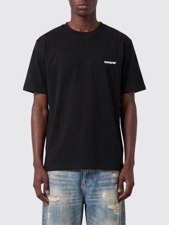 Barrow T-shirt in cotone con logo a contrasto e spalle scese