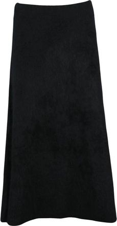 Nude Lange gebreide rok - Dames - Midirokken - Zwart - M - Kasjmier - Rokken