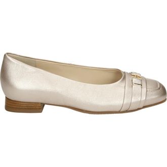 Hassia Brons Ballerina met Uitneembaar Voetbed - Dames - Ballerinas - Grijs - 39 EU - Leer - Schoenen