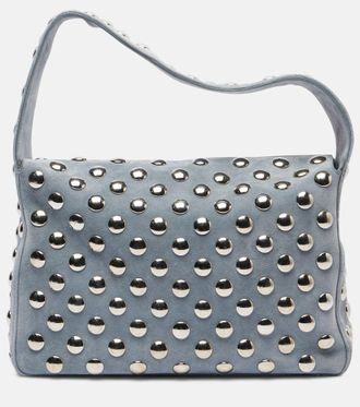 Khaite Elena Medium studded suede shoulder bag