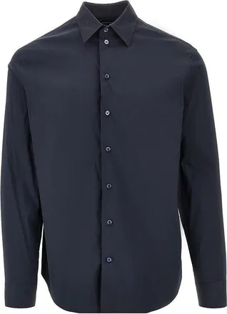Emporio Armani Stretch poplin shirt Man S