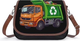 Generic Garbage Truck Crossbody Bags for Women Shoulder Messenger Bag Purse Handbags