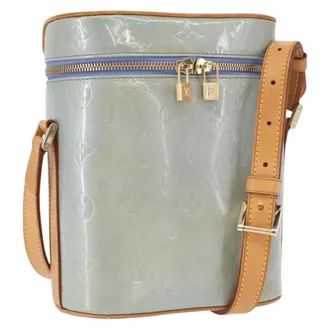 Louis Vuitton Sullivan Horizontal Monogram Vernis Blue Patent_Leather Handbag (Pre-Owned)