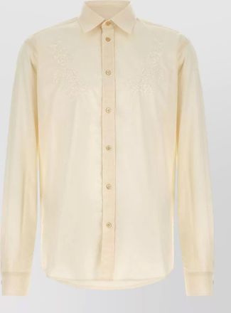 Valentino Garavani embroidered cotton long-sleeve shirt