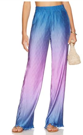 Jonathan Simkhai Womens Dante Ombr&eacute; Wide Leg Pant In Lilac Ombre