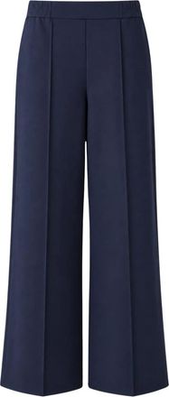 Meimeij Pantalones Anchos con Cintura El&aacute;stica - Trousers - Mujer - Azul - L