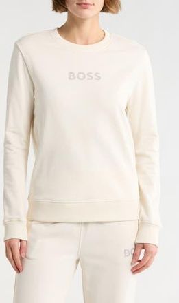Boss Orange by Hugo Boss Bossa Embellished Long Sleeve T-Shirt in Open White at Nordstrom Rack, Size X-Large