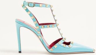 Valentino Garavani Rockstud Kidskin Pumps 100Mm Woman AZURE 37.5