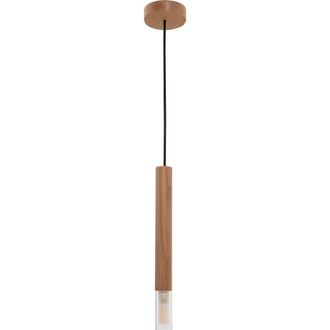Netlighting Madera Slim Pendant Ceiling Light Wood 1x G9 in Brown