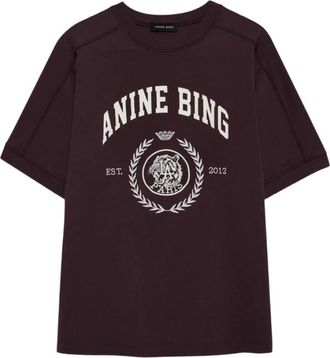 Anine Bing Graphic T-shirt - Dames - T-shirts - Rood - XS - Tops