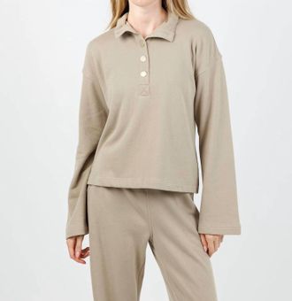 Nation Ltd Franz Sweatshirt In Vintage Khaki