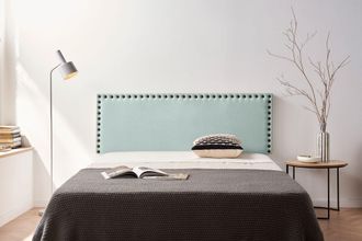 Moonia Cabecero Tapizado Modena Acualine 90x55x8 Cm - Verde Agua - Moonia