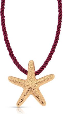 Ettika Starfish Pendant Necklace in Burgundy at Nordstrom