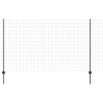 Berkfield Home Euro Fence with 10 U Posts Grey 1.4x10 m Steel
