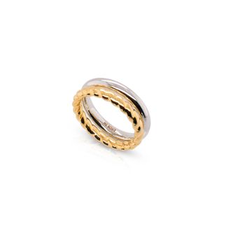 MAX + STONE 14k Gold Resin Filled Electroform Set of Two Rings