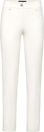 Philipp Plein Iconic Plein Cigarette Broek - Dames - Slim Fit Broeken - Wit - L - Leer - Broeken