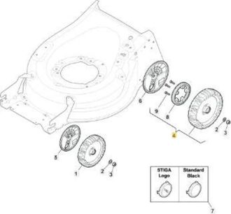 STIGA Sports Llanta Mp2 Alu+corona D=240 Rodamientos Original Stiga - 381007800/0