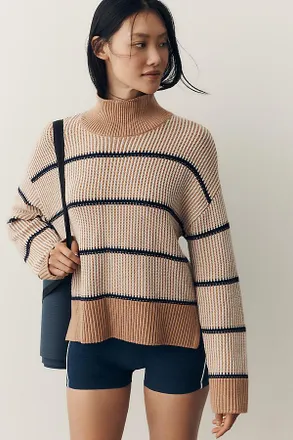 Varley Holland 100% Cotton Mock-Neck Sweater