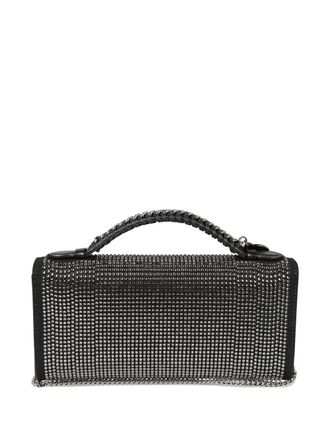 Stella McCartney crystal-embellished chain-handle clutch - women - Polyamide - One Size - Black
