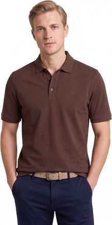 Brax bruine polo Brax katoen normale fit korte mouw