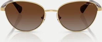 Ralph Lauren occhiali da sole cat-eye polarizzati con lente marrone in oro
