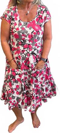 Dressaddict Jade Dress In Pink/white