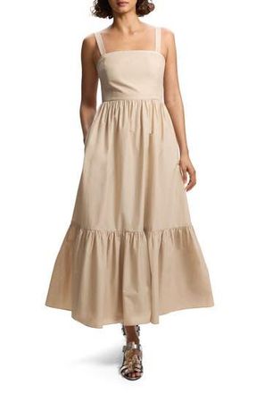 Theory Dr. Soft Tiered Maxi Sundress in Soft Gold at Nordstrom Rack, Size 12