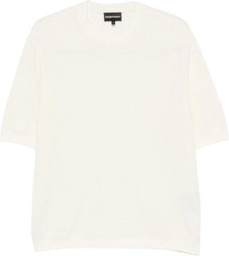 Emporio Armani Round-neck Truien - Heren - Ronde hals truien - Wit - 2XL - Truien & Vesten