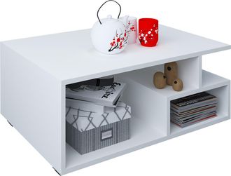ebuy24 Ebuy24 - Mesa De Centro De Madera Vcm Mesa De Sof&aacute; Con Suficiente Espacio De Almacenamiento Dimensiones Aprox. Al. 40 X An. 80 X P. 50 Cm Mesa De Sal&oacute;