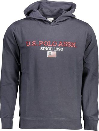 U.S.Polo Association Cotton Hoodie - Heren - Hoodies - Blauw - M - Katoen - Hoodies & sweatvesten