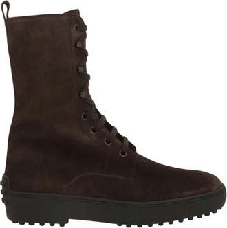 Tod's Dark Brown Lace Up Boots